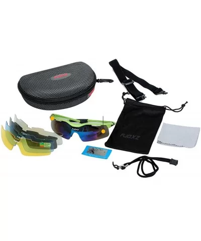 Polarized Sunglasses Interchangeable Cycling Baseball - Red - C3184KCKYM0 $86.33 Sport