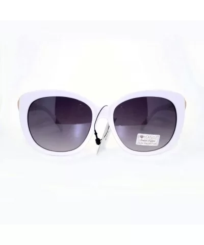 Womens Designer Fashion Sunglasses Oversize Square Butterfly Heart - White - CY11VRR764Z $13.63 Butterfly