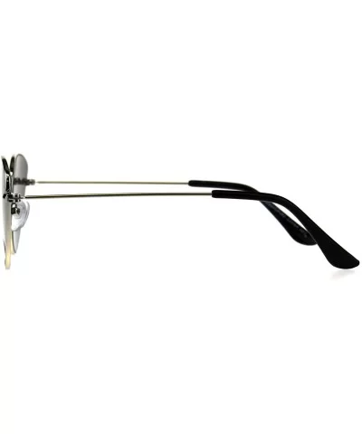 Womens Metal Rim Cat Eye Pop Color Retro Sunglasses - Silver Black - CW18D44SI7Z $17.91 Cat Eye