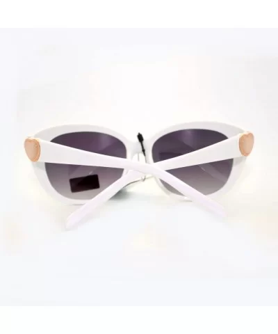 Womens Designer Fashion Sunglasses Oversize Square Butterfly Heart - White - CY11VRR764Z $13.63 Butterfly