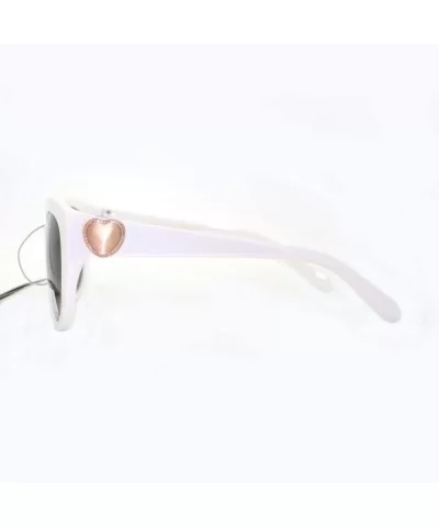 Womens Designer Fashion Sunglasses Oversize Square Butterfly Heart - White - CY11VRR764Z $13.63 Butterfly