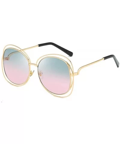 Solar glasses - circular frames - sunglasses - bimetallic rings - anti-ultraviolet women's style - G - CJ18Q88UZLW $40.47 Ove...