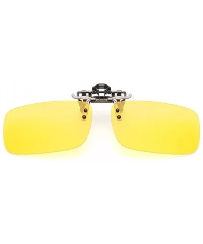 uv400 Polarized Sunglasses Clip on Myopia Glasses Clip-on Night Vision Glasses - Yellow - CV18E9R4U0X $12.62 Goggle