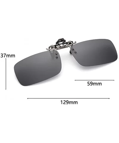 uv400 Polarized Sunglasses Clip on Myopia Glasses Clip-on Night Vision Glasses - Yellow - CV18E9R4U0X $12.62 Goggle