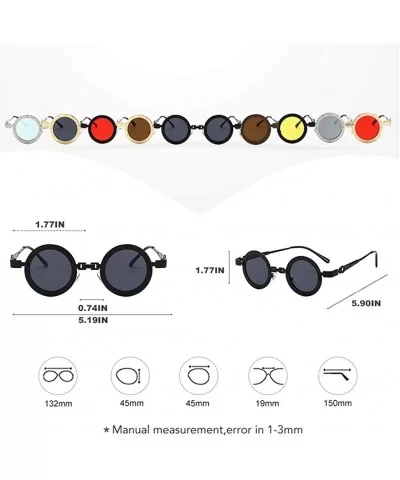 Steam Sunglasses Hollow Glasses Luxury - CR198ULH5HD $11.71 Round