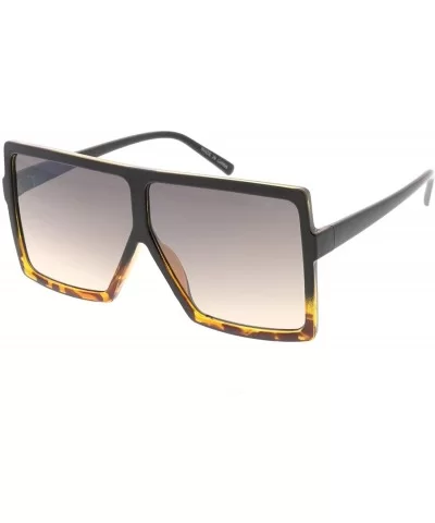 Heritage Modern"Tucker" Simple Flat Top Square Frame Sunglasses - Yellow - CA18GYKDEAS $12.40 Square