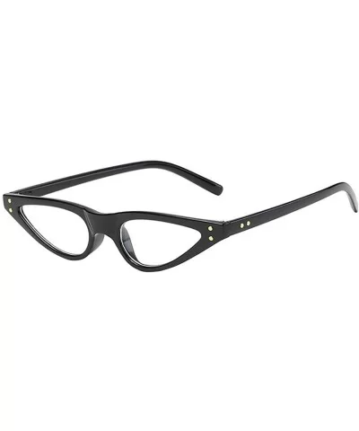 Sunglasses Transparent Polarized Protection - Black - CB18UTNU3HL $12.02 Cat Eye