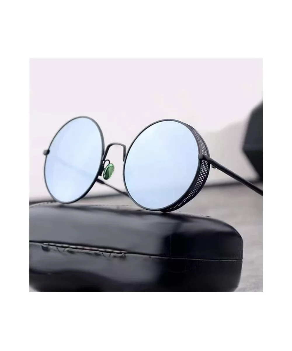 Classic Round Metal Sunglasses - Retro Fashion Eyeglasses for Women and Men (Color Black/Silver) - Black/Silver - CN1997LN4XL...