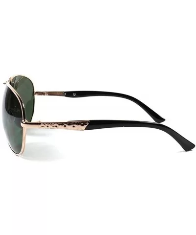 Classic Old Fashion Hot Mens Womens Retro Vintage 80s Aviator Sunglasse - Gold - CI18X3X3UAR $13.44 Aviator