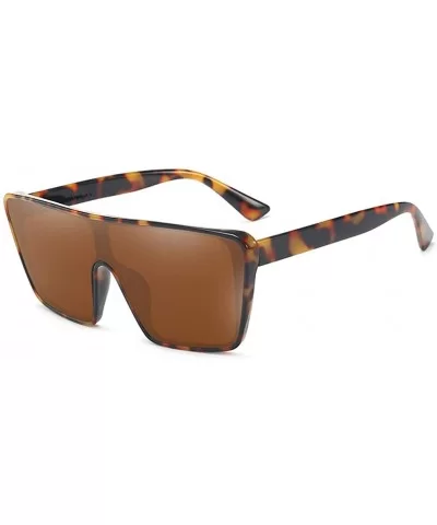 Large Retro Style Square Sunglasses - Tortoise - CU18XE69CK8 $22.21 Oversized