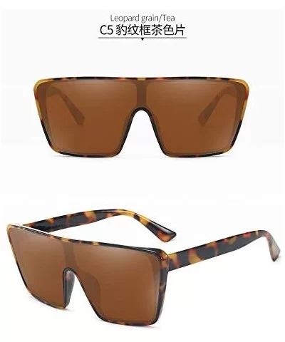 Large Retro Style Square Sunglasses - Tortoise - CU18XE69CK8 $22.21 Oversized