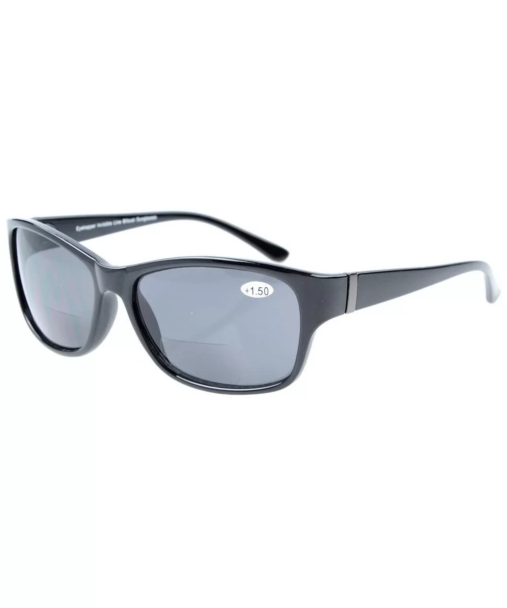 Bi-Focal Sunshine Readers Fashion Bifocal Sunglasses Black Frame/Grey Lens +3.50 - Black Frame - CF1885OK4DN $19.47 Wrap