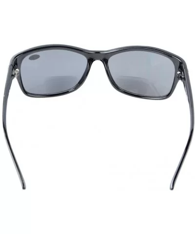 Bi-Focal Sunshine Readers Fashion Bifocal Sunglasses Black Frame/Grey Lens +3.50 - Black Frame - CF1885OK4DN $19.47 Wrap