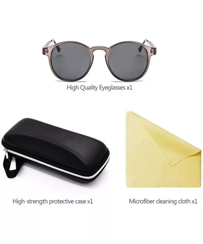 Small Round Sunglasses for Women Men Vintage Fashion Eyewear UV400 - Grey - Grey - C618RME8C46 $10.53 Sport