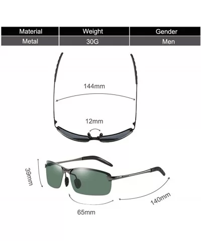 Polarized Sport Sunglasses for Men Women- Rectangular - Metal Frame - UV400 Protection - Anti Glare (Green) - C118QSCORGG $15...