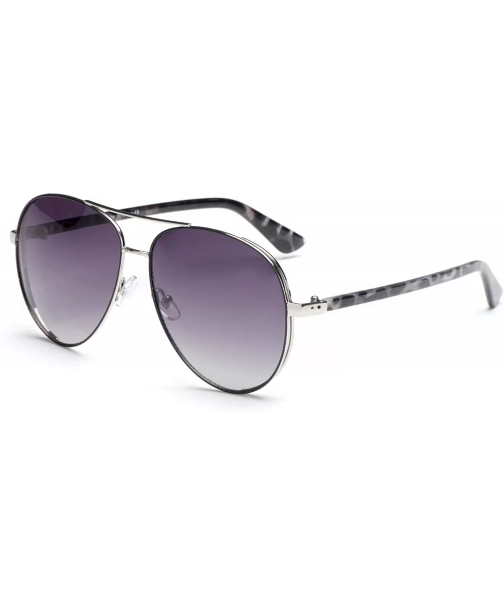 Classic Aviator Fashion Sunglasses - Gradient Purple - CG18WU9REYY $29.84 Aviator