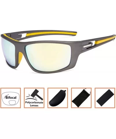 Bifocal Sunglasses For Sports TR90 Frame Outdoor SUNSHINE READERS - Gold-mirror - CT18NQY6U2C $11.85 Sport