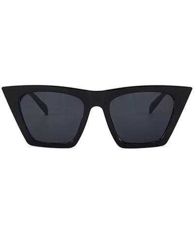 Fashion Square Cat Eye Sunglasses Women Vintage Small Cateye Trendy Sunglasses - Black - C3199ZWO7AO $15.20 Cat Eye