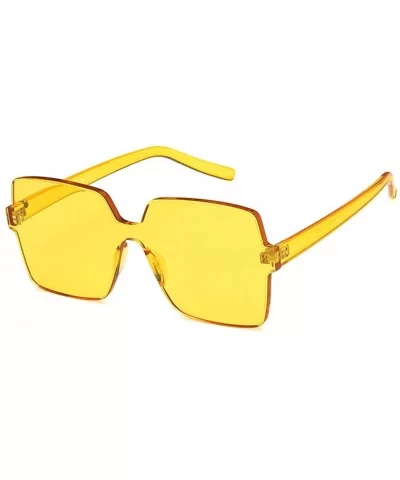 Women Sunglasses Fashion Yellow Drive Holiday Square Non-Polarized UV400 - Yellow - C218RKH2D6M $12.36 Square