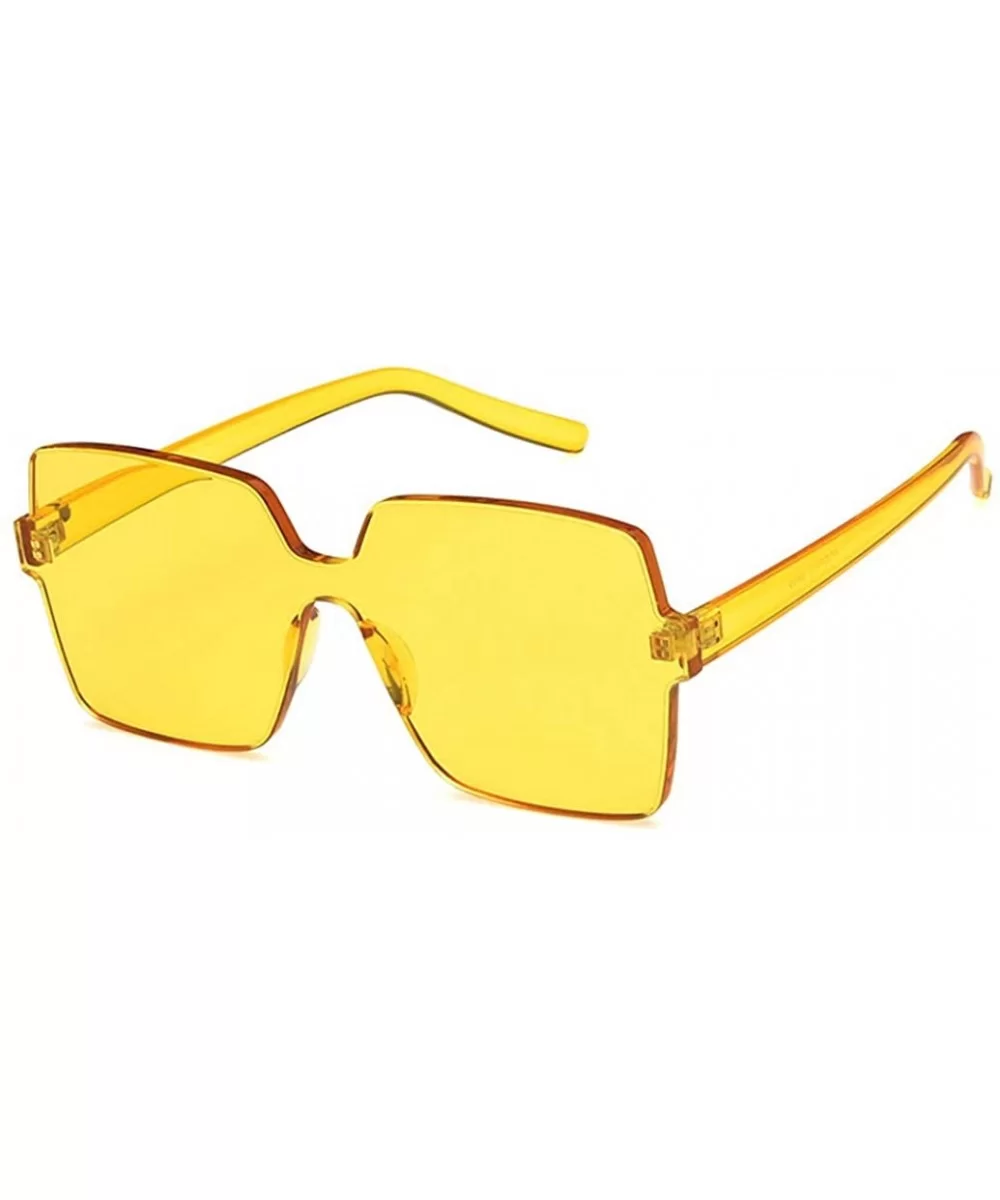 Women Sunglasses Fashion Yellow Drive Holiday Square Non-Polarized UV400 - Yellow - C218RKH2D6M $12.36 Square