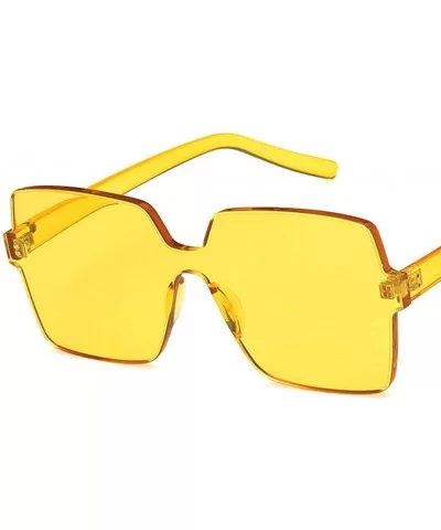 Women Sunglasses Fashion Yellow Drive Holiday Square Non-Polarized UV400 - Yellow - C218RKH2D6M $12.36 Square