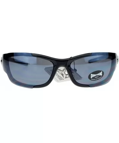 Mens Sunglasses Half Rimless Wrap Around Sports Shades - Black - CZ1221Z04FJ $14.32 Rimless