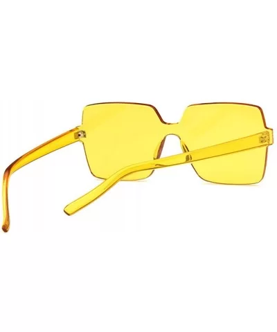 Women Sunglasses Fashion Yellow Drive Holiday Square Non-Polarized UV400 - Yellow - C218RKH2D6M $12.36 Square