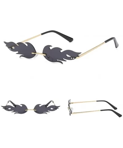 Fashion Men Women Irregular Shape Sunglasses Glasses Vintage Retro Style - A - CE193XHSRZA $14.41 Semi-rimless