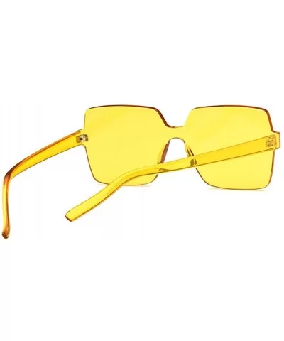 Women Sunglasses Fashion Yellow Drive Holiday Square Non-Polarized UV400 - Yellow - C218RKH2D6M $12.36 Square