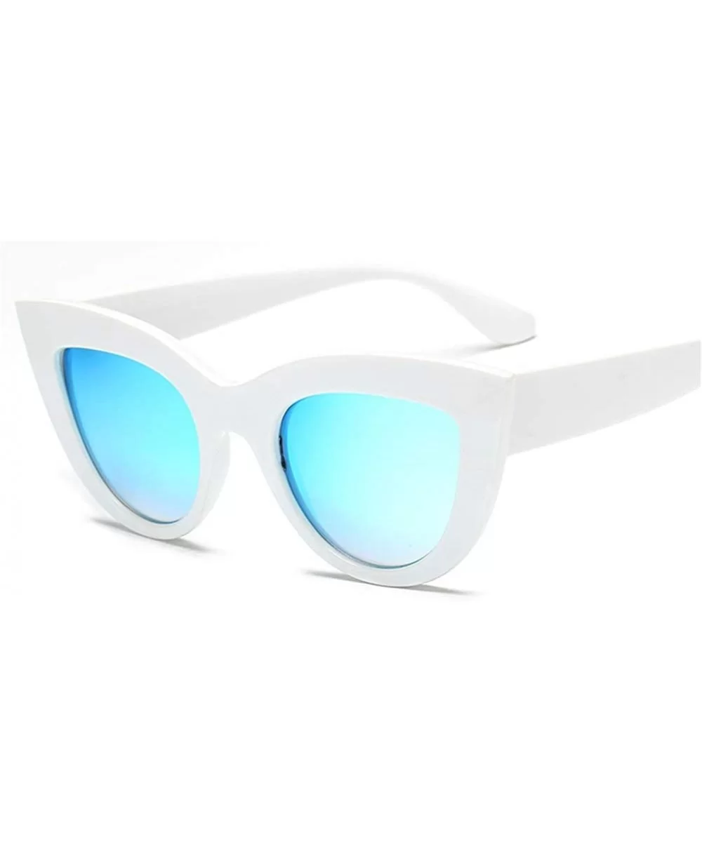 Cat's eye Summer Shade Retro Sunglasses for Women Fashion Elegant Ladies Sunglasses - White - C018RWEQEY2 $10.55 Cat Eye