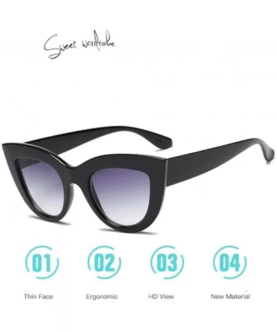 Cat's eye Summer Shade Retro Sunglasses for Women Fashion Elegant Ladies Sunglasses - White - C018RWEQEY2 $10.55 Cat Eye