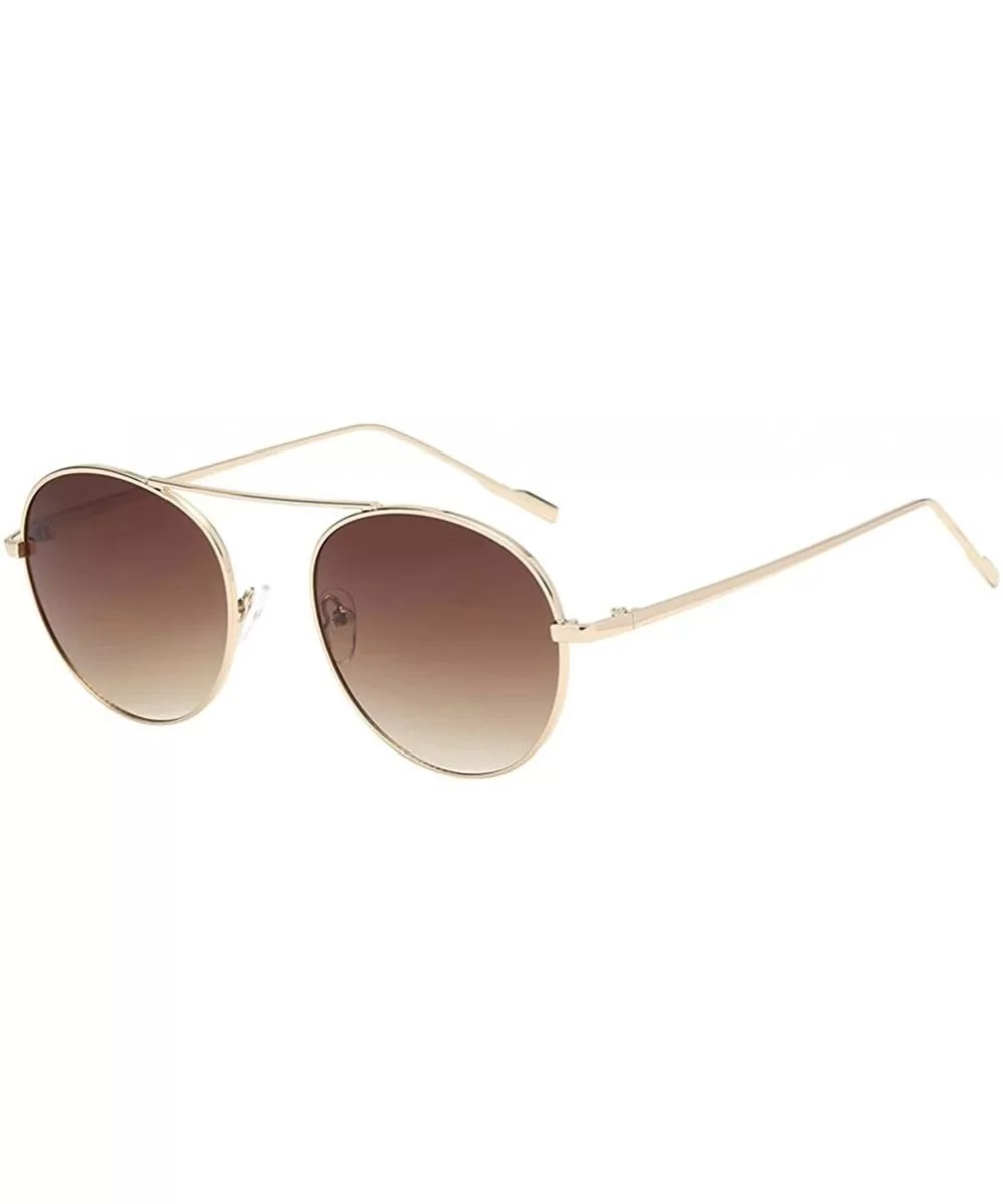 Summer Sunglasses - Women Cat Eye Mirrored Flat Lenses Metal Frame Sunglasses - E - C518COD0N9E $9.40 Cat Eye