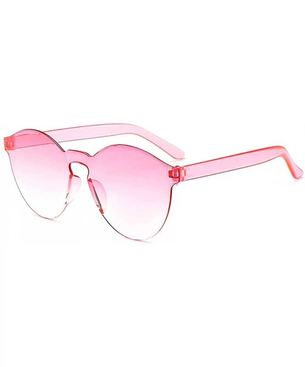 Unisex Fashion Candy Colors Round Outdoor Sunglasses Sunglasses - Pink - CF199S9N456 $24.02 Round