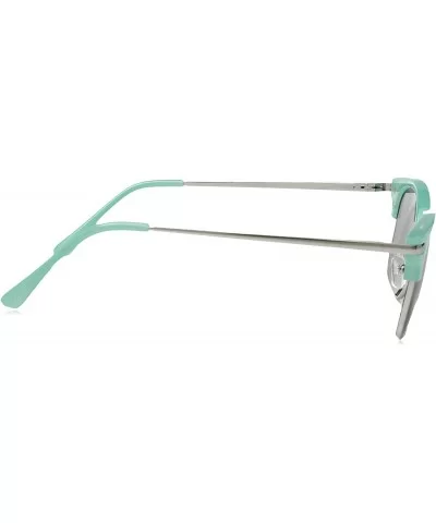 Women's Water Color Square Reading Sunglasses - Turquoise/Silver - CK1806TIAU5 $38.54 Square