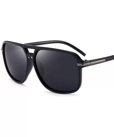 Sunglasses Polarized Vintage Anti Glare - Sand Black - C419993Y2HQ $17.07 Square