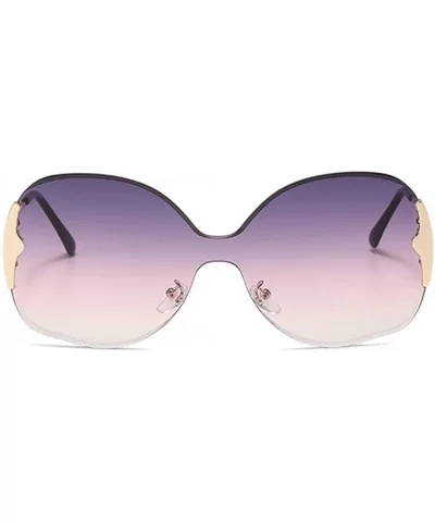 Round one-piece Sunglasses for Women Men- Versized Round Sun Glasses Female Gradient Elegant Shades - C3 - CH1992MQZGE $13.15...