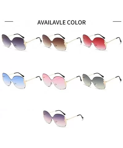 Round one-piece Sunglasses for Women Men- Versized Round Sun Glasses Female Gradient Elegant Shades - C3 - CH1992MQZGE $13.15...