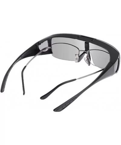 Polarized Goggles Prescription Sunglasses Protection - Black - CX18CZZ5QUW $26.37 Wrap