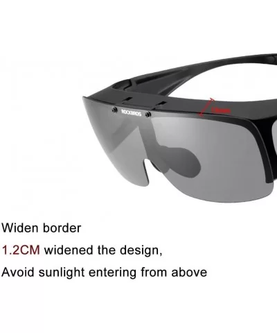 Polarized Goggles Prescription Sunglasses Protection - Black - CX18CZZ5QUW $26.37 Wrap