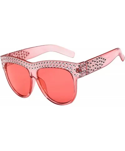 Unisex Fashion Patchwork Big Frame Sunglasses-Women Men Vintage Retro Glasses - G - C818Q54C49W $12.05 Rectangular