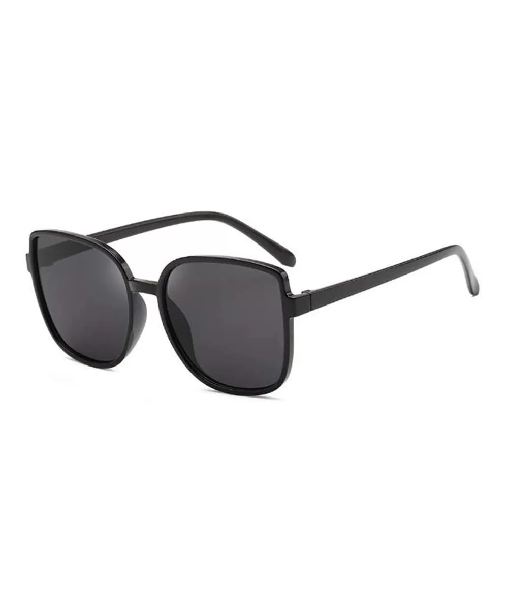 Square Sunglasses Female UV Protection Sunglasses Men Dazzling Color Film Toad Glasses (Black Black Gray) - CB190OC0OTC $8.76...