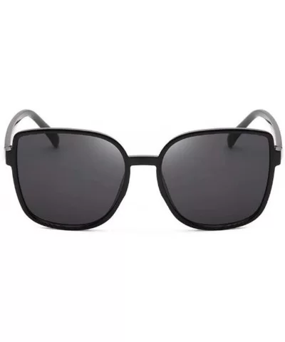 Square Sunglasses Female UV Protection Sunglasses Men Dazzling Color Film Toad Glasses (Black Black Gray) - CB190OC0OTC $8.76...