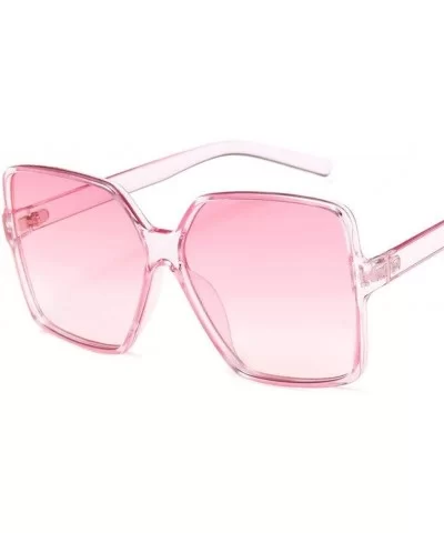 Fashion Women Oversize Sunglasses Gradient Plastic Female Sun Glasses UV400 lentes de sol Mujer (Color Pink) - CP1998KY9AX $2...