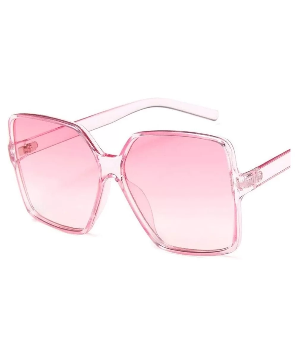 Fashion Women Oversize Sunglasses Gradient Plastic Female Sun Glasses UV400 lentes de sol Mujer (Color Pink) - CP1998KY9AX $2...