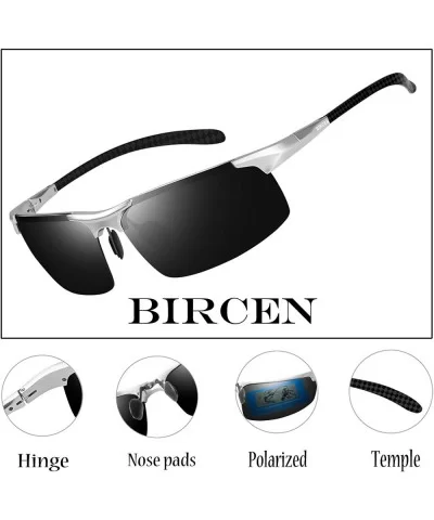 Mens Polarized Carbon Fiber Sunglasses UV Protection Sports Fishing Driving Sunglasses for Men Al-Mg Frame - CH194EII96Y $41....