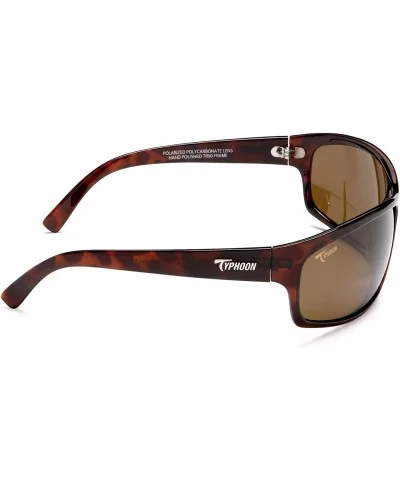 Men's Harbor Polarized Sunglasses - Tortoise Frame/Brown Lens - CG113DWW3UJ $85.88 Shield