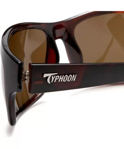 Men's Harbor Polarized Sunglasses - Tortoise Frame/Brown Lens - CG113DWW3UJ $85.88 Shield