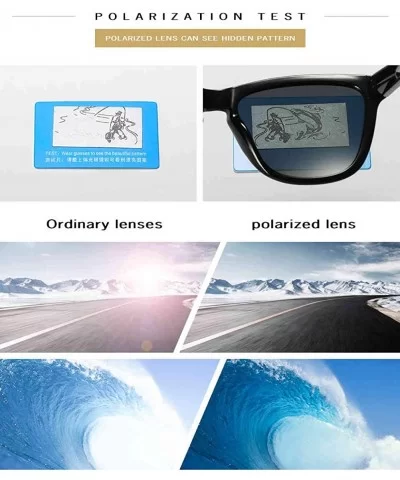 Sunglasses for Men and Women Classic Polarzied Composite Lens Square Driving Sun glasses - Gradient Black/Yellow - C6196XUU3C...