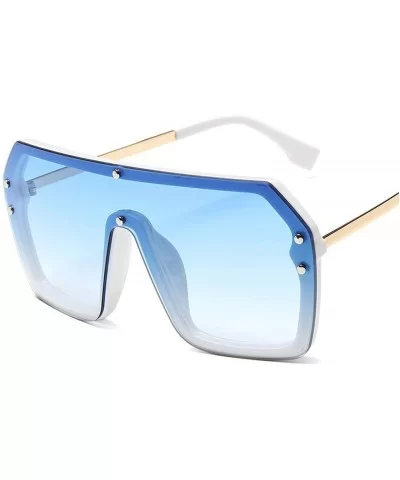 2019 One piece Gradient Sunglasses Men Luxury Candies Lens Sun Glasses Outdoor Metal Lentes De Sol Hombre UV400 - CV18W8C5UWX...