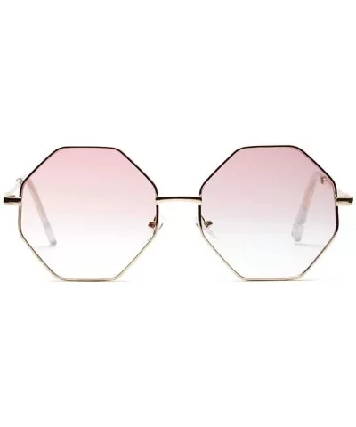 Square Sunglasses Women Diamond Polygon Transparent Lens Sunglasses Men And Women Popular Glasses - CJ18X7MI3YK $75.67 Square